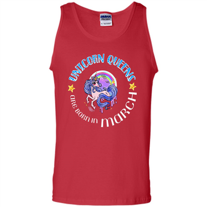 March Unicorn T-shirt Unicorn Queens Are Born March Red