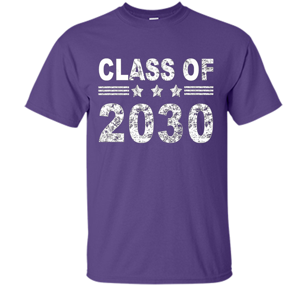 Kindergarten T-shirt Class Of 2030 Kindergarten Style T-shirt Purple