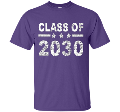 Kindergarten T-shirt Class Of 2030 Kindergarten Style T-shirt Purple