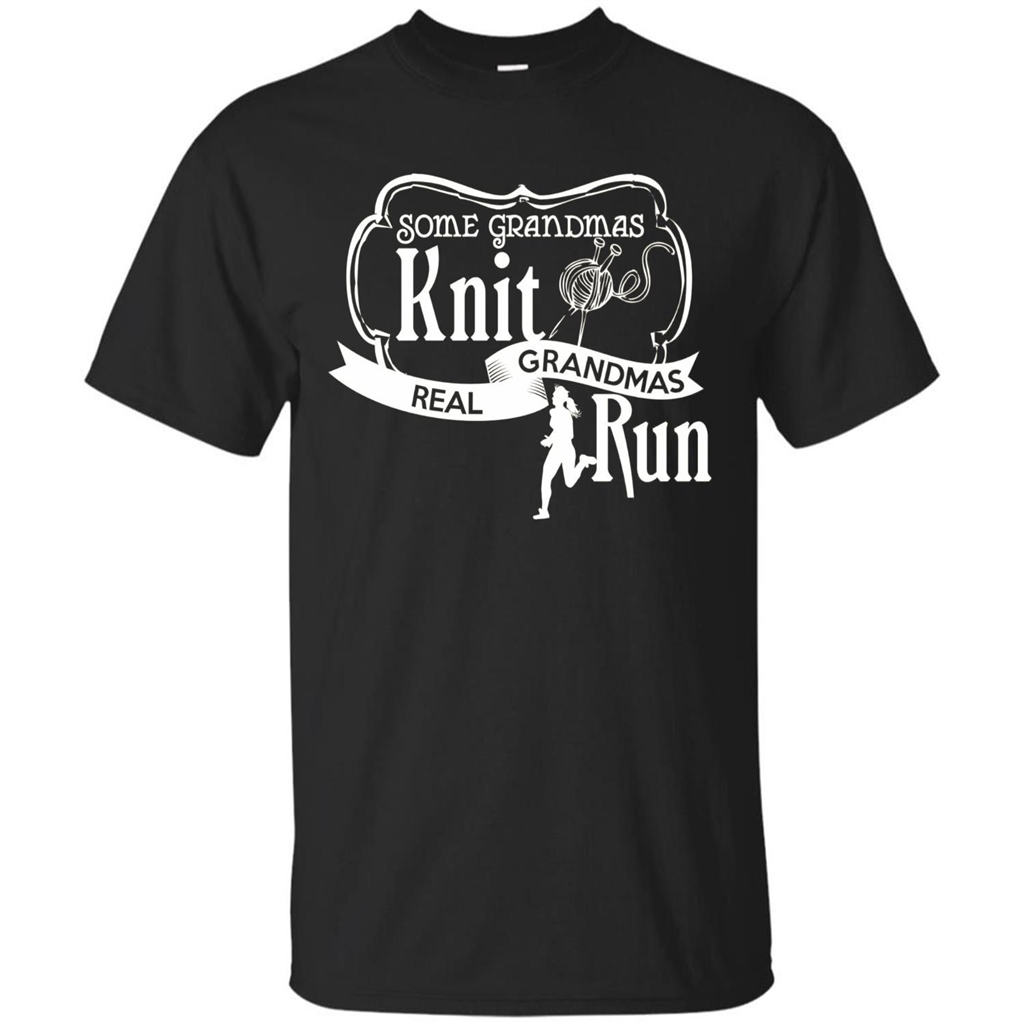 Some Grandmas Knit Real Grandmas Run T-shirt Royal
