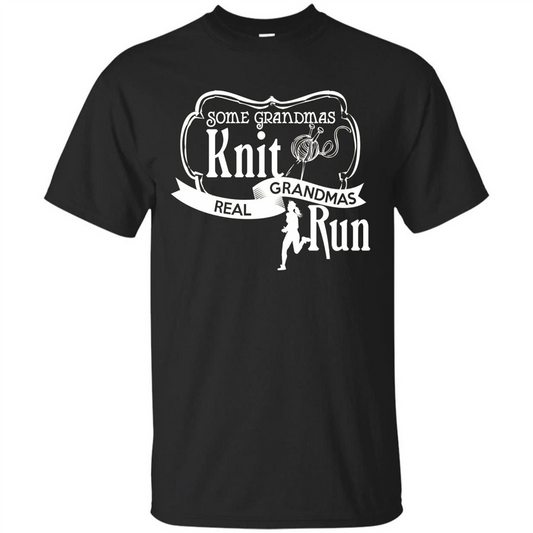 Some Grandmas Knit Real Grandmas Run T-shirt Royal