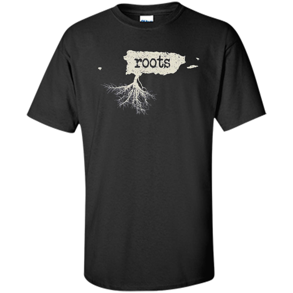 Puerto Rico Roots T-shirt Love Native Born State T-shirt Black