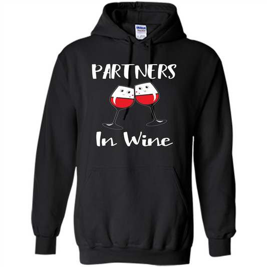 Wine Party T-shirt Partners In Wine T-shirt Black