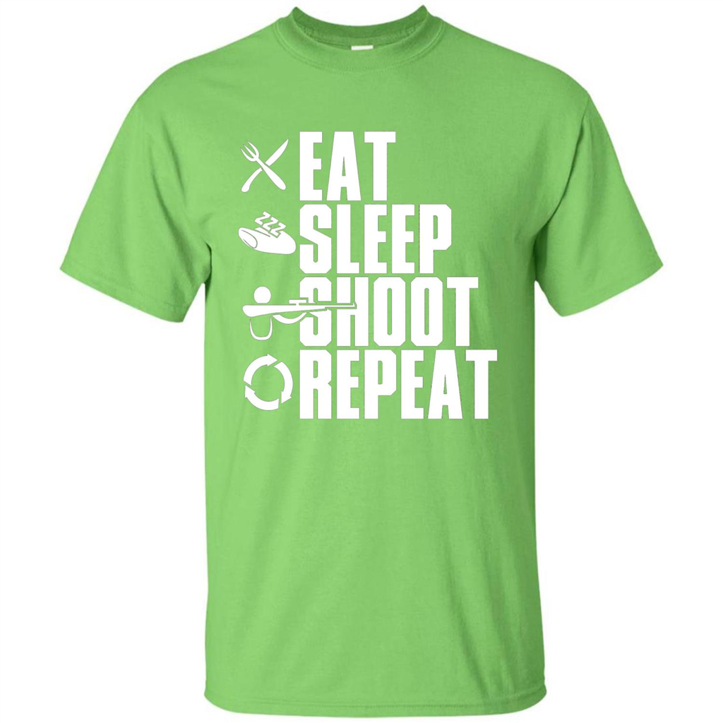 Eat Sleep Shoot Repeat T-shirt Lime