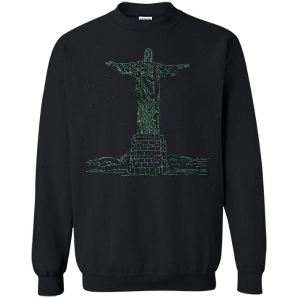Christ The Redeemer Statue In Rio De Janeiro Brasil T-shirt Black