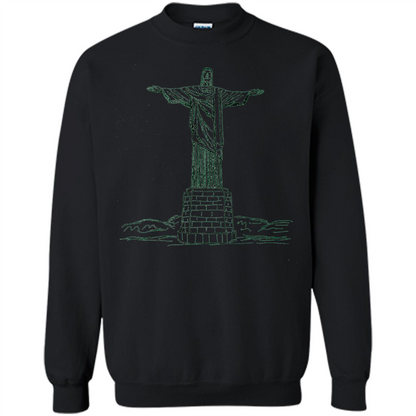 Christ The Redeemer Statue In Rio De Janeiro Brasil T-shirt Black