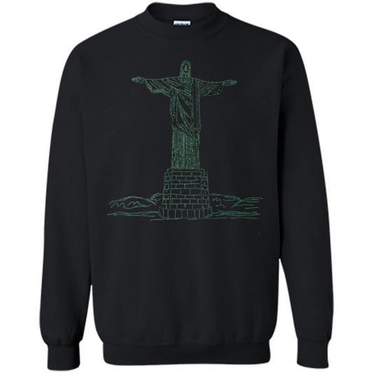 Christ The Redeemer Statue In Rio De Janeiro Brasil T-shirt Black