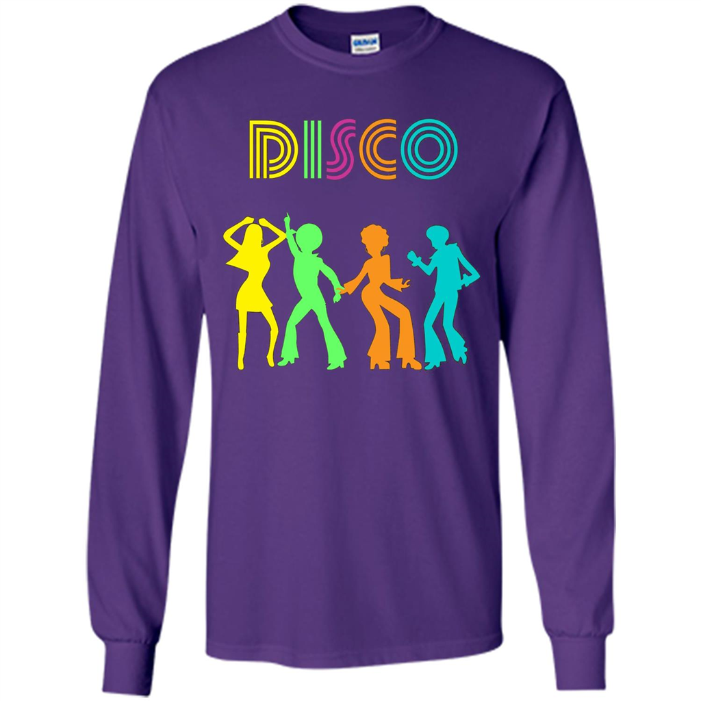 Disco Dancers Dancing Design T-shirt Purple