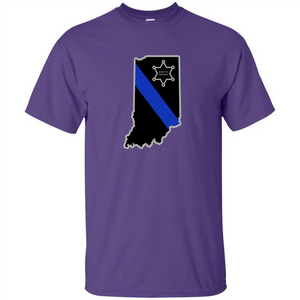 Indiana Sheriff Deputy Thin Blue Line Deputy Sheriff T-shirt