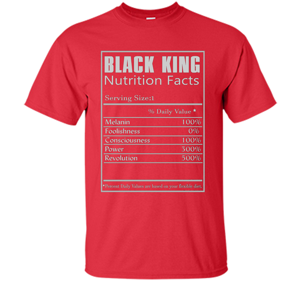 Black King Nutrition Facts T-shirt Red
