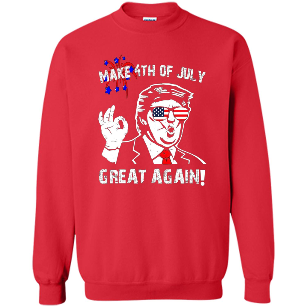 Independen Day T-shirt Donald Trump Make 4th of July Great Again Red