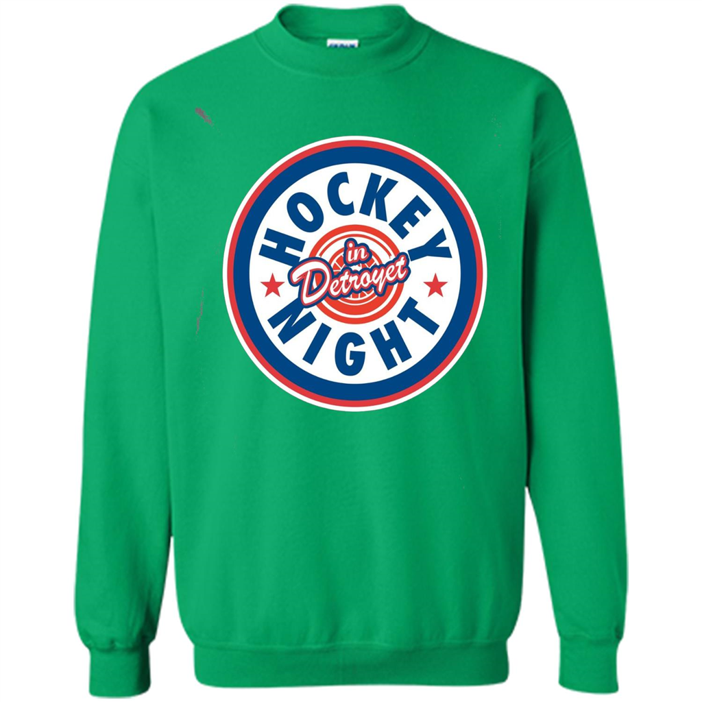 Hockey Night In Detroyet T-shirt Irish Green