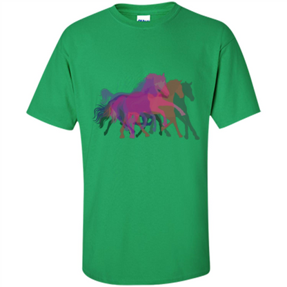 Beautiful Shadow Horses T-shirt Irish Green