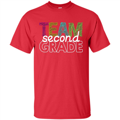Team Second Grade Teacher T-Shirt Red
