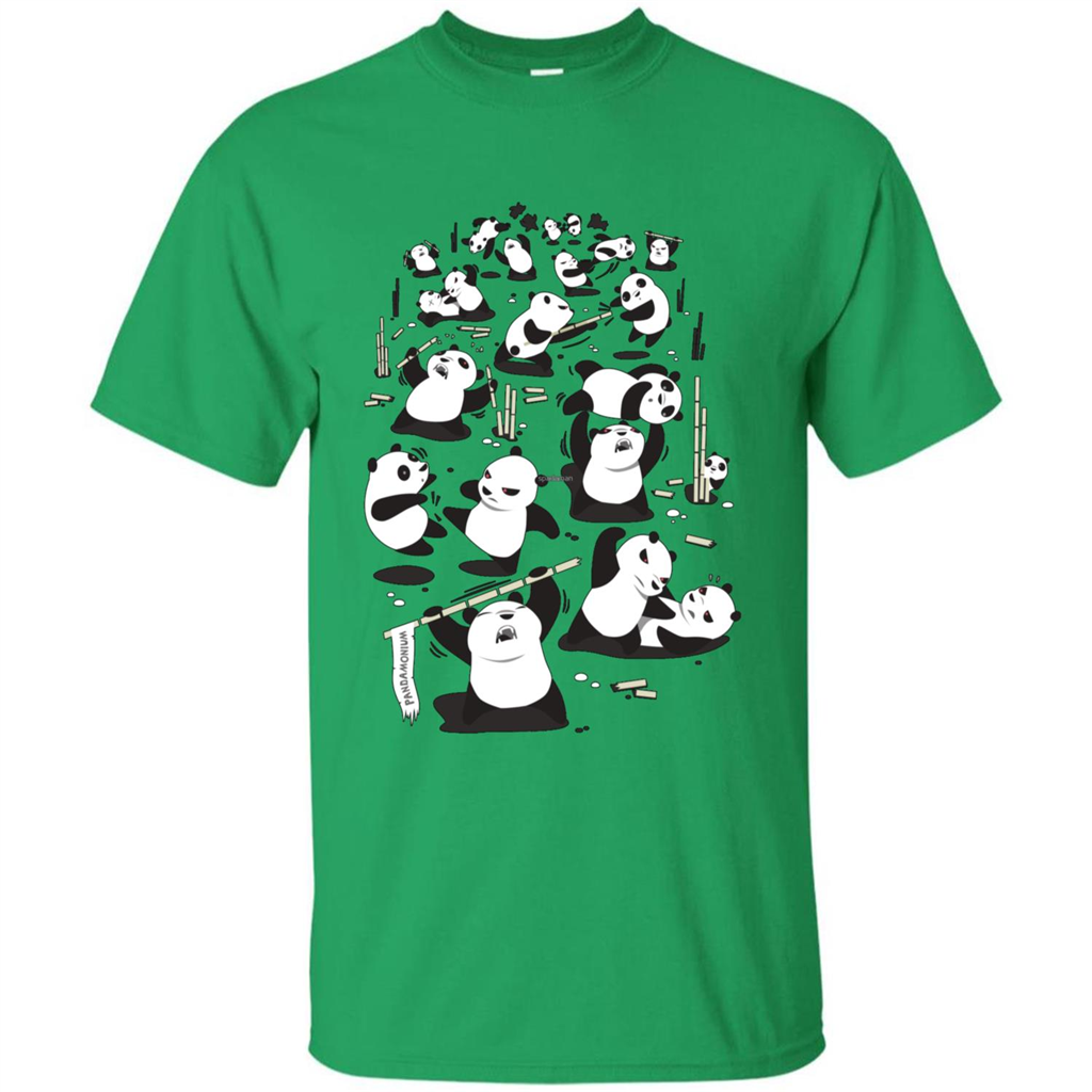 Cute Panda T-shirt Irish Green