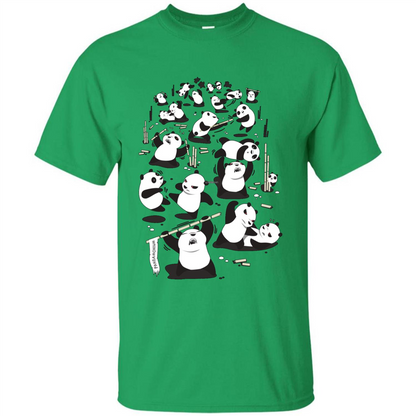 Cute Panda T-shirt Irish Green