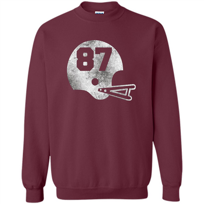 Football Number 87 T-Shirt Player Number Maroon