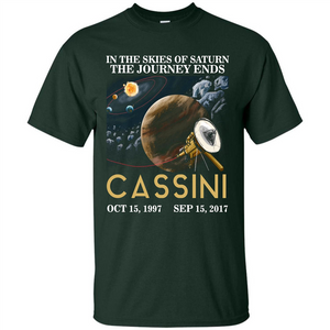 Cassini Grand Finale T-shirt In The Skies Of Saturn T-shirt