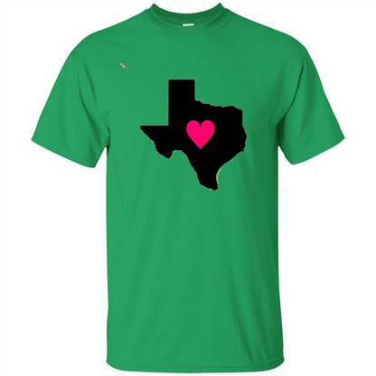 Texas - My Heart Is In Texas T-shirt Irish Green