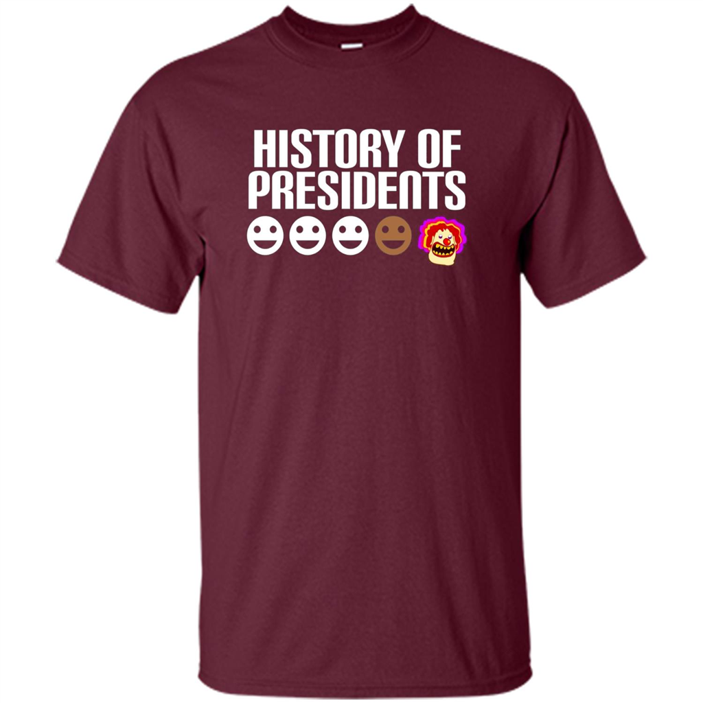 American T-shirt History Of Presidents Maroon