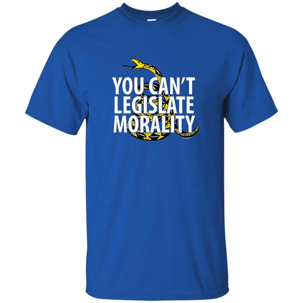 Gadsden Libertarian T-shirt You Can't Legislate Morality Royal