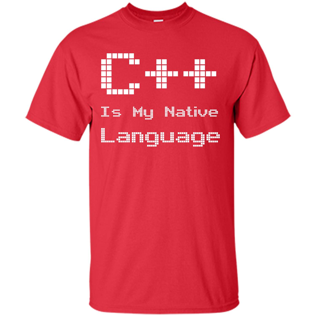 IT T-shirt C++ Is My Native Language Red