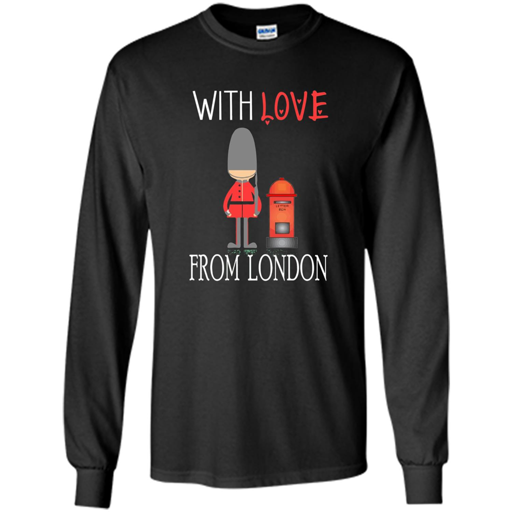 With Love From London England Britain Palace Guard T-shirt Black