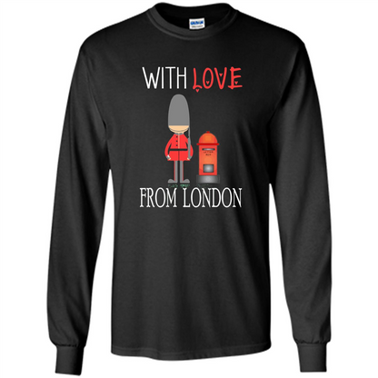 With Love From London England Britain Palace Guard T-shirt Black