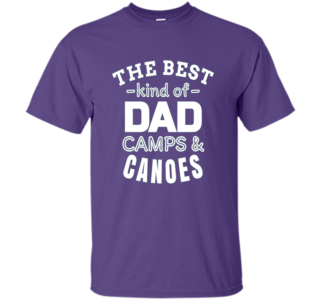 Men's Father's Day t shirt for Dad who camps and canoes t-shirt Purple