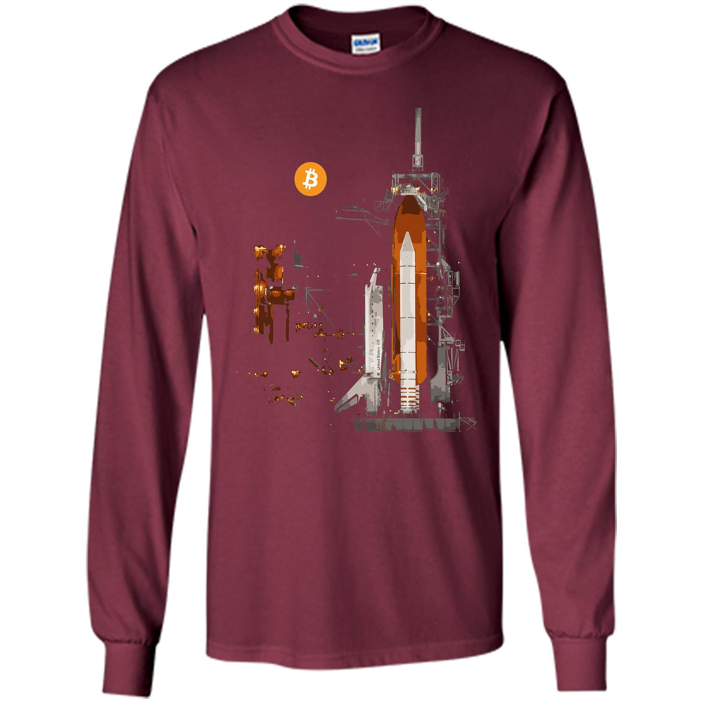 Bitcoin T-Shirt Crypto Shirt Blockchain T-shirt Moon Maroon
