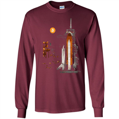 Bitcoin T-Shirt Crypto Shirt Blockchain T-shirt Moon Maroon