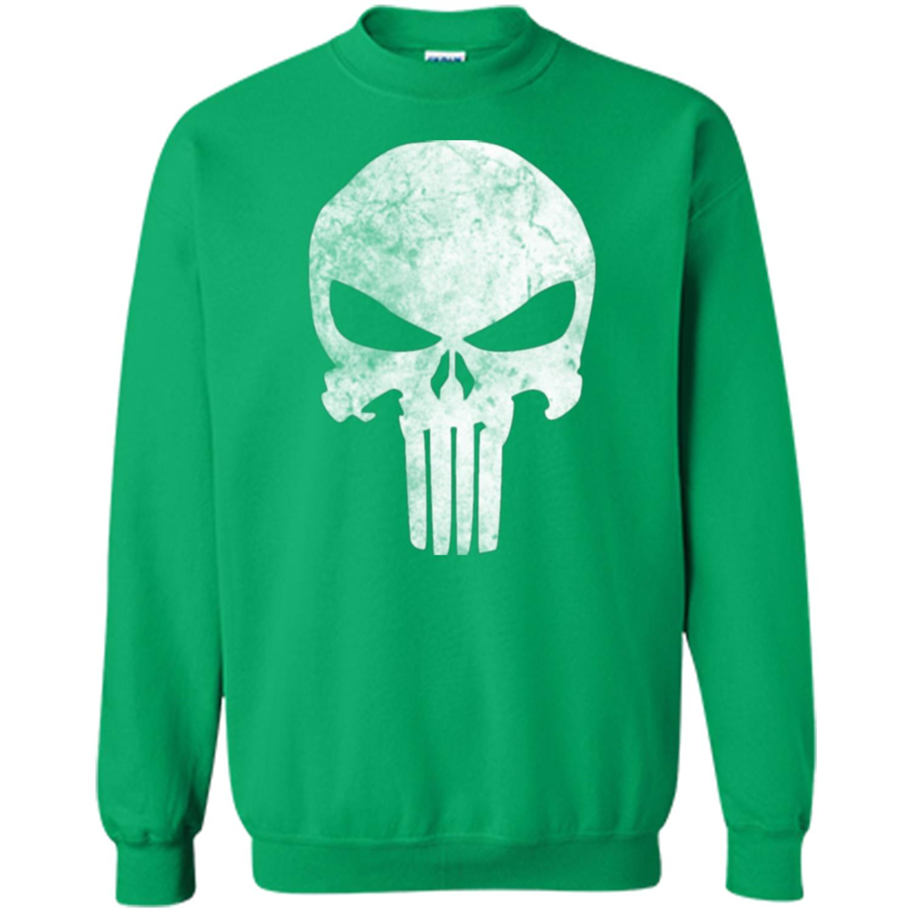 Punisher Skull Grunge T-shirt Irish Green