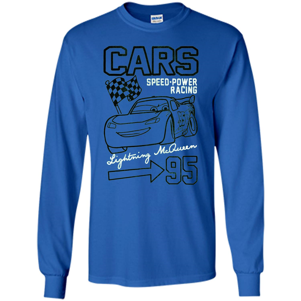 Pixar Cars McQueen Speed Power Racing 95 T-shirt Royal