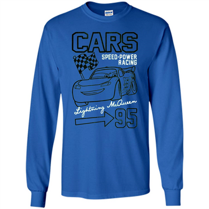 Pixar Cars McQueen Speed Power Racing 95 T-shirt Royal