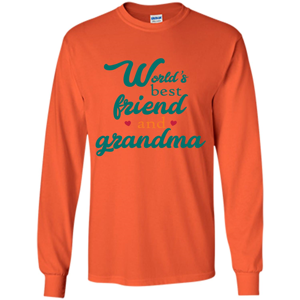 Grandma T-shirt World‰۪s Best Friend And Grandma Orange