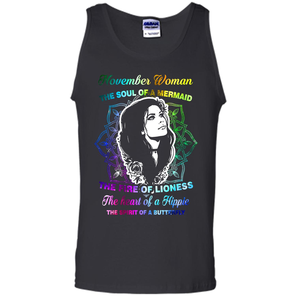 November Woman T-shirt The Heart Of A Hippie Black