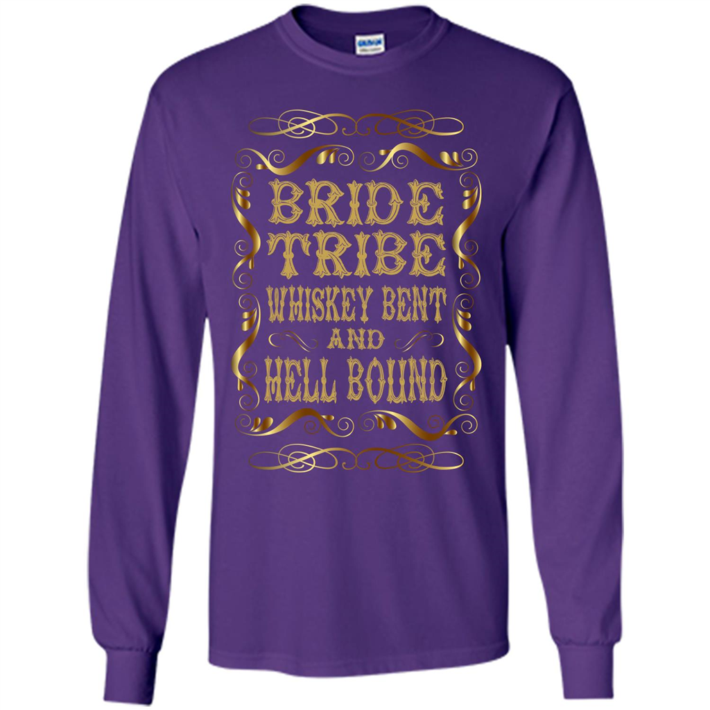 Bride Tribe Whiskey Bent and Hell Bound T-shirt Purple