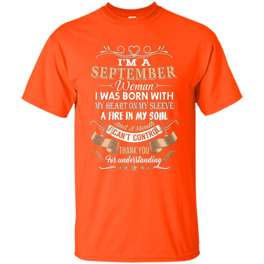 I'm A September Woman T-shirt Orange