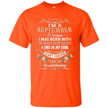 I'm A September Woman T-shirt Orange