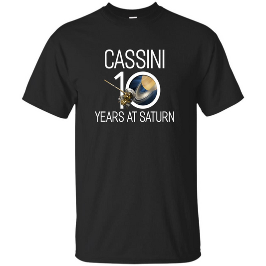 Cassini 10 Years at Saturn T-shirt Black