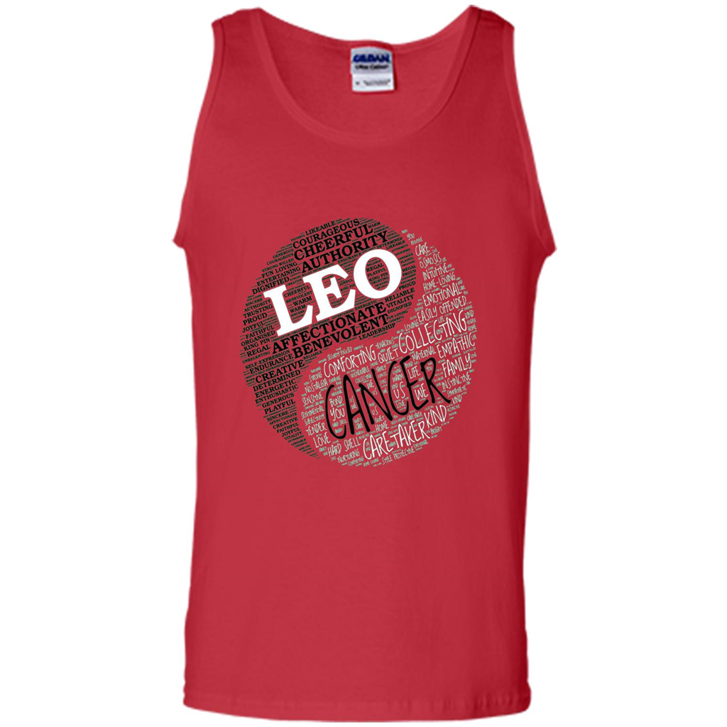 Zodiac Facts T-shirt Women Leo and Cancer T-shirt Red