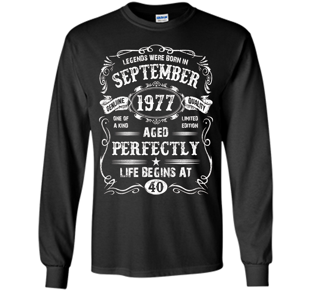 September 1977 40th Birthday T-shirt Black