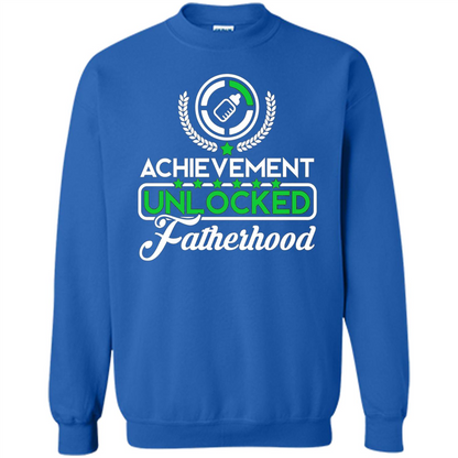 First Father's Day T-shirt Achievement Unlocked Fatherhood Royal