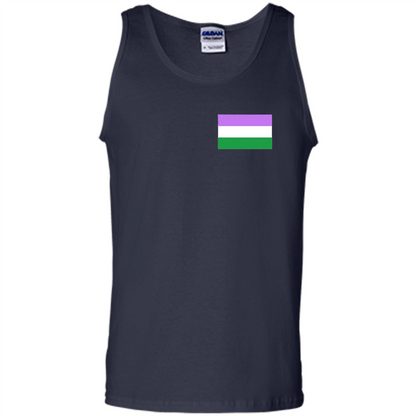 LGBTQ T-shirt Genderqueer Pocket Flag T-shirt Navy