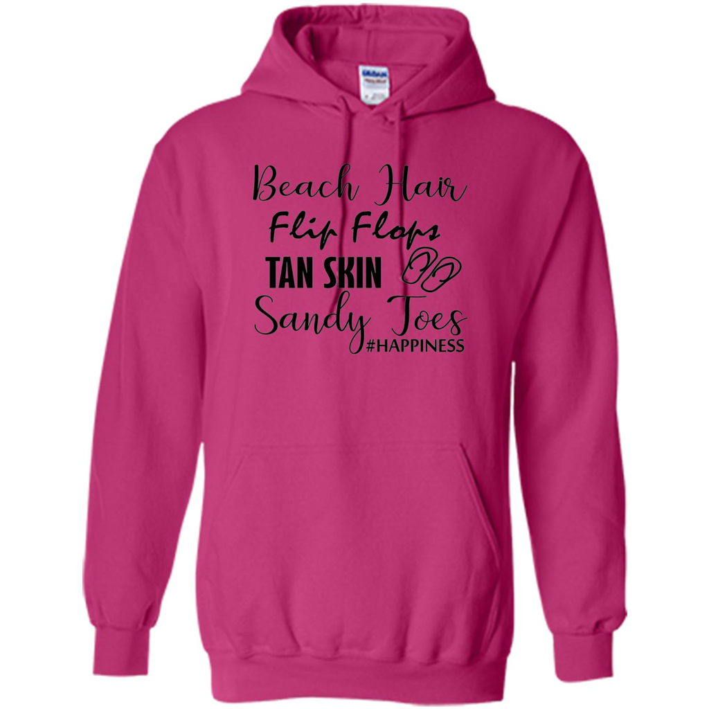 Summer Tshirt Beach Hair Flip Flops Tan Skin Sandy Toes Happiness Heliconia