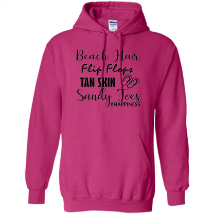 Summer Tshirt Beach Hair Flip Flops Tan Skin Sandy Toes Happiness Heliconia