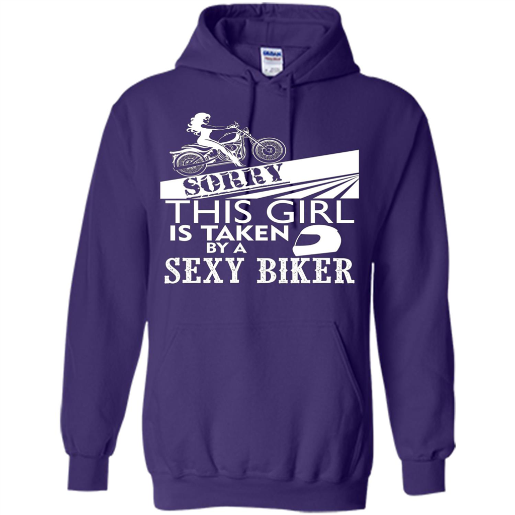 Funny Biker T-shirt This Girl Is Taken By A Biker T-shirt Purple