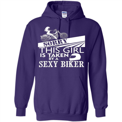 Funny Biker T-shirt This Girl Is Taken By A Biker T-shirt Purple
