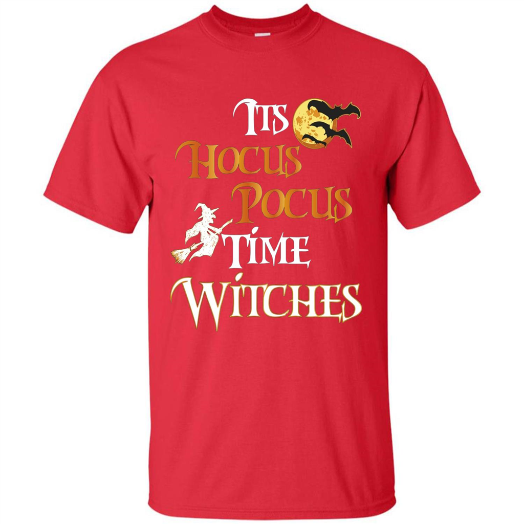 Halloween Witch T-shirt It's Hocus Pocus Time Witches Red