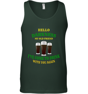 Hello Darkness My Old Friend I've Come To Drink With You Again ShirtCanvas Unisex Ringspun Tank